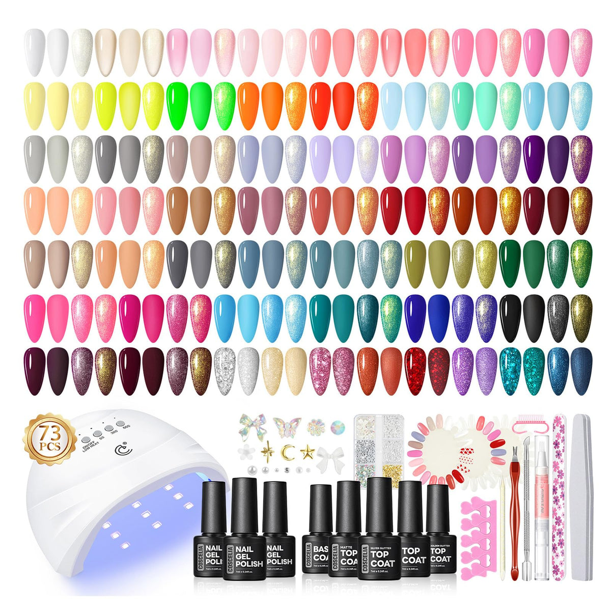 COSCELIA Gel Nail Polish Kit Multi-Color Manicure Set