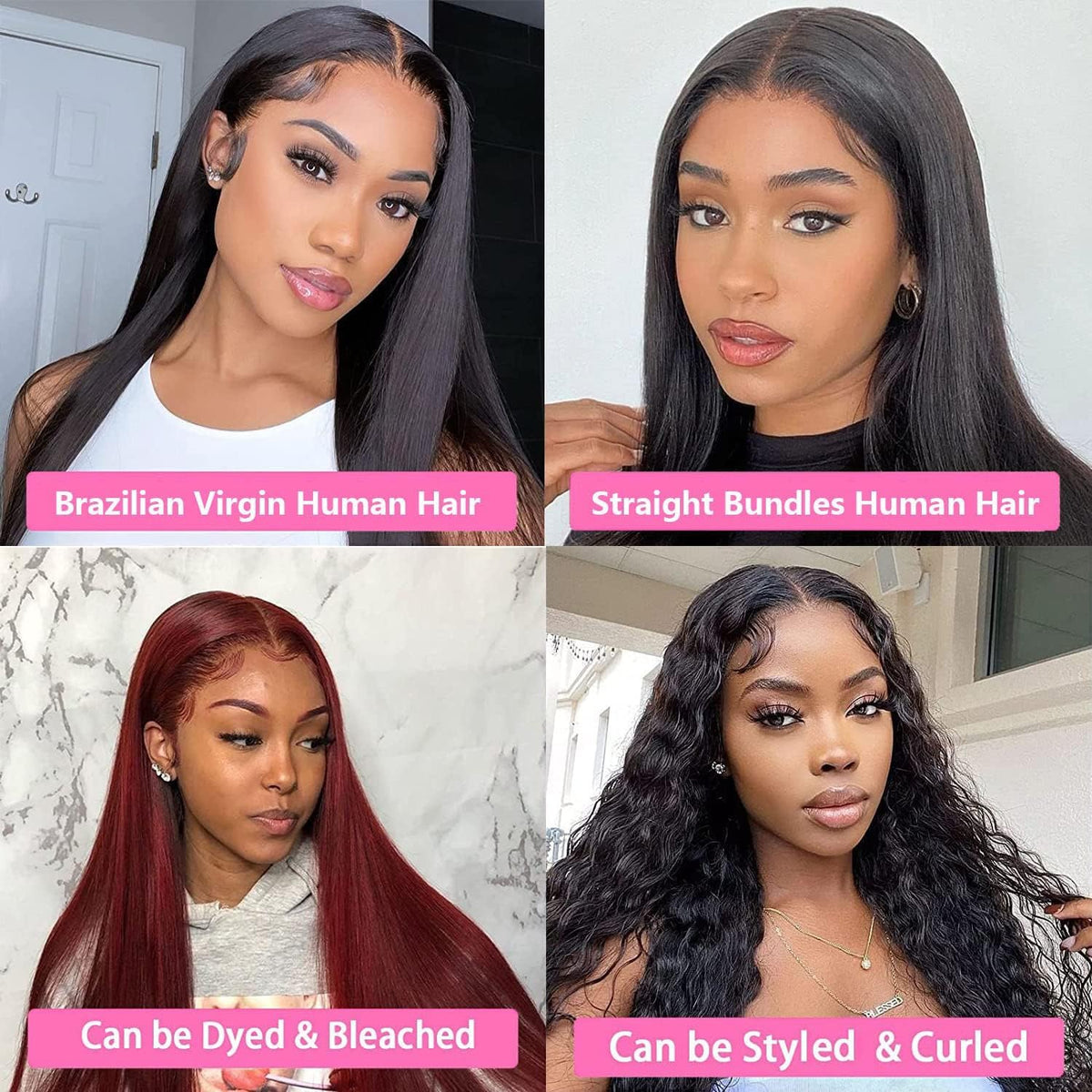 100% Unprocessed Virgin Human Hair Extensions, Natural Black