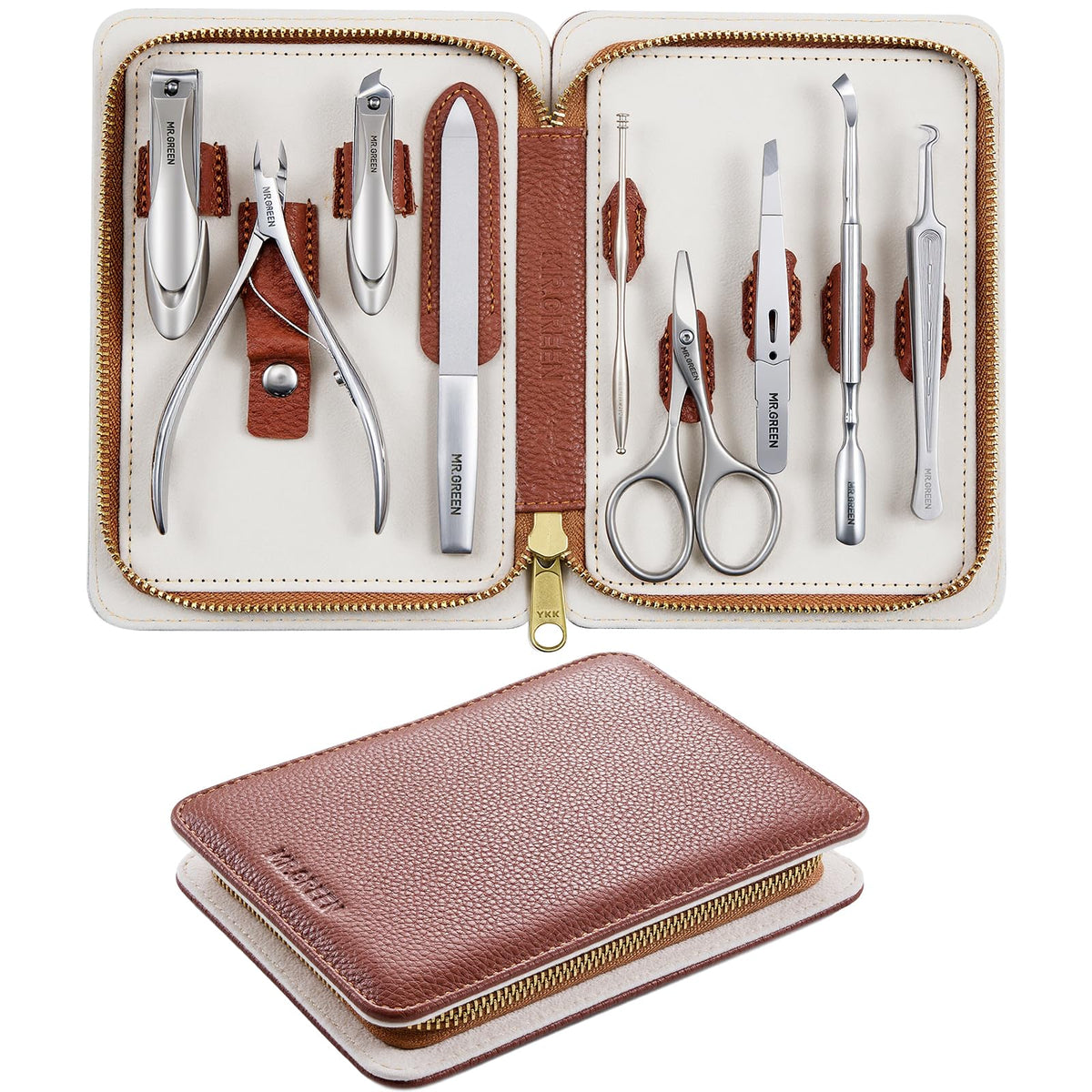 MR.GREEN 12-in-1 Manicure & Pedicure Set, German Stainless Steel Nail Care Kit