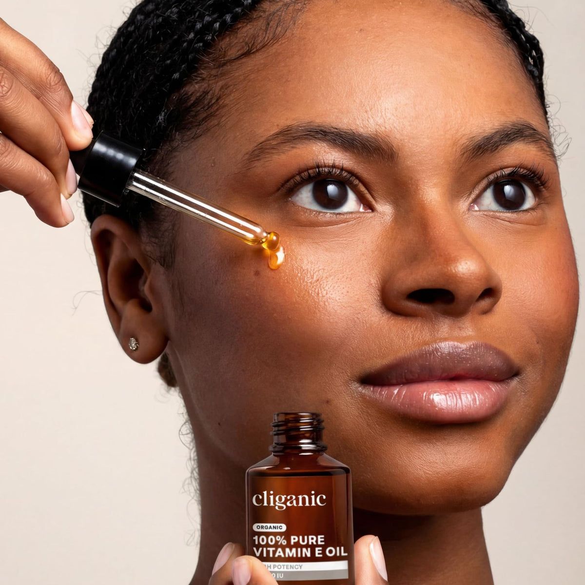 Cliganic Organic Pure Vitamin E Oil for Skin, Hair, Face & Nails