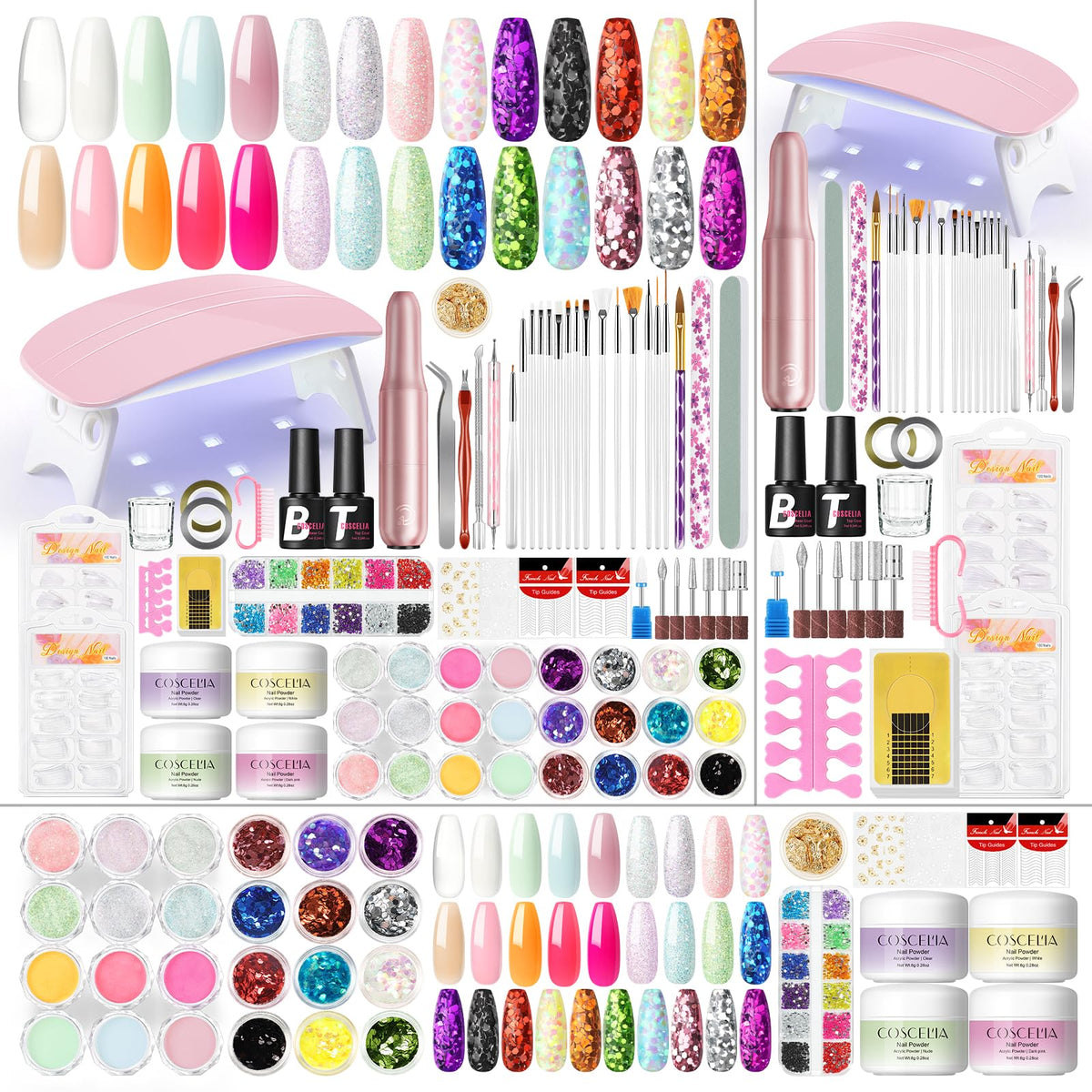 COSCELIA Acrylic Nail Kit for DIY Nail Design