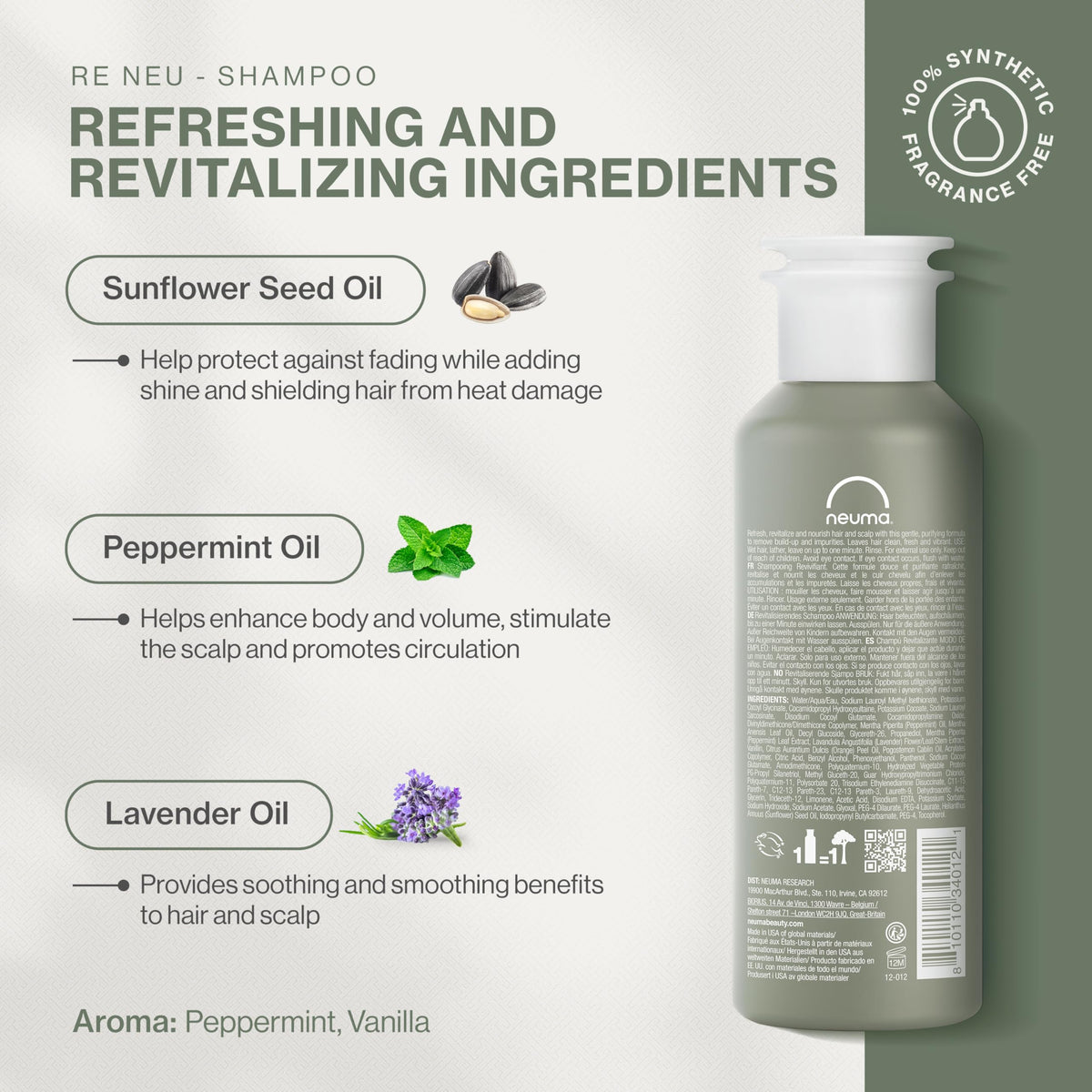 Neuma Re Neu Sulfate-Free Clarifying Shampoo with Peppermint & Lavender