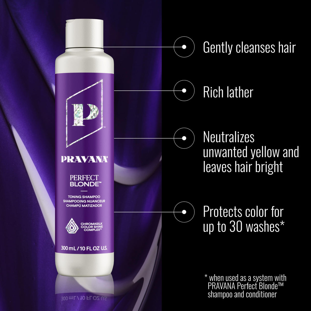 PRAVANA The Perfect Blonde Purple Toning Shampoo