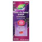 Nature's Way, Cold + Flu Relief Syrup, Elderberry, Umcka®, Ages 6+, Berry, 4 fl oz (120 ml)