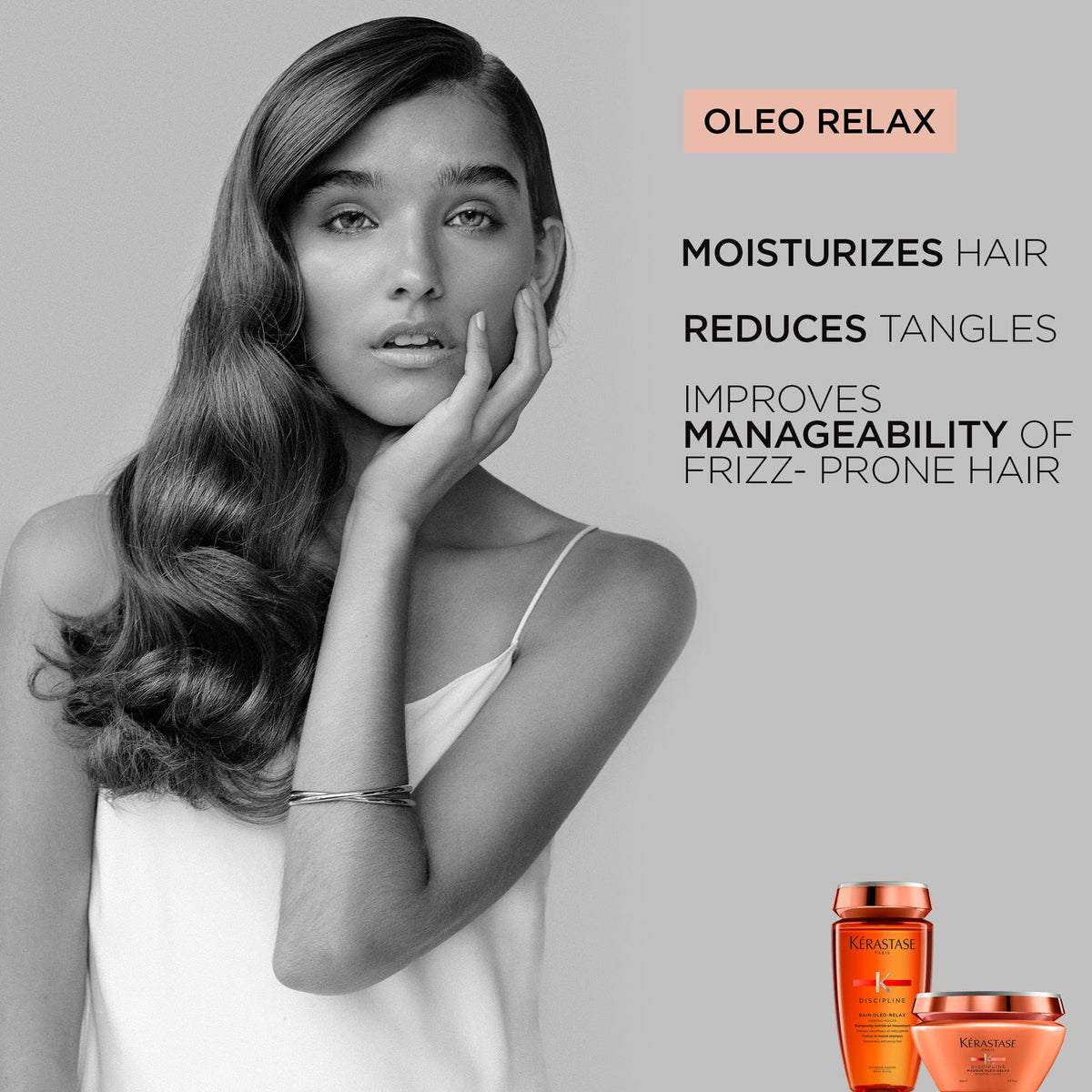Kérastase Discipline Oleo-Relax Shampoo, Anti-Frizz Hair Care, 8.5 Fl Oz