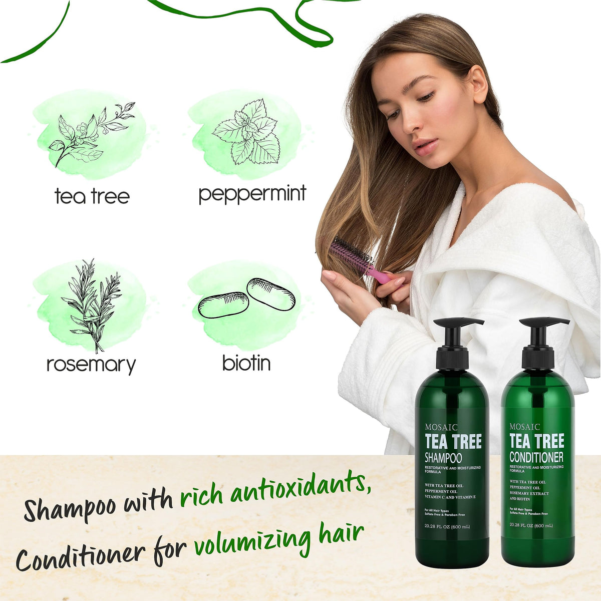 Mosaic Shampoo and Conditioner Set for Hair Care