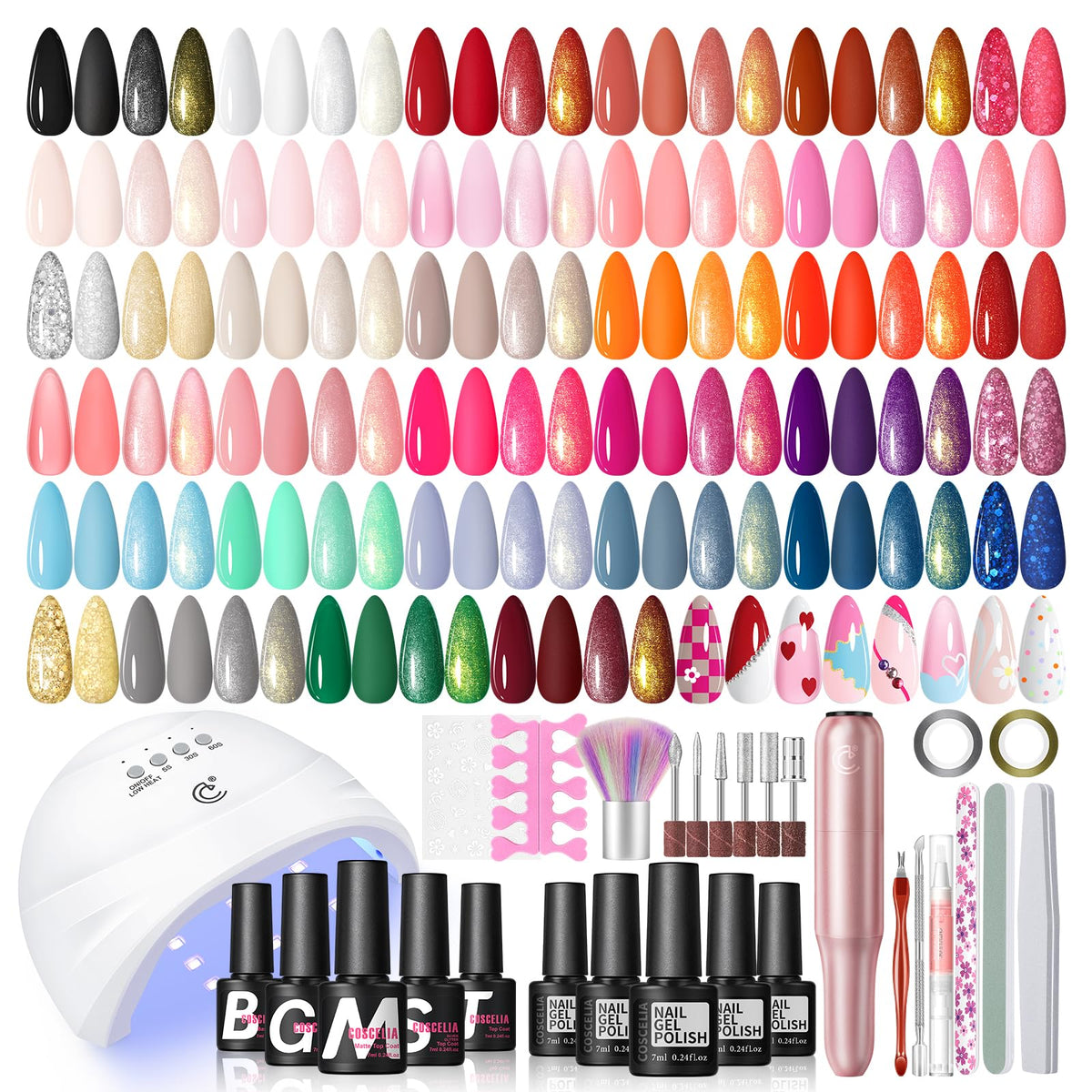 COSCELIA Gel Nail Polish Set for Manicure and Nail Art