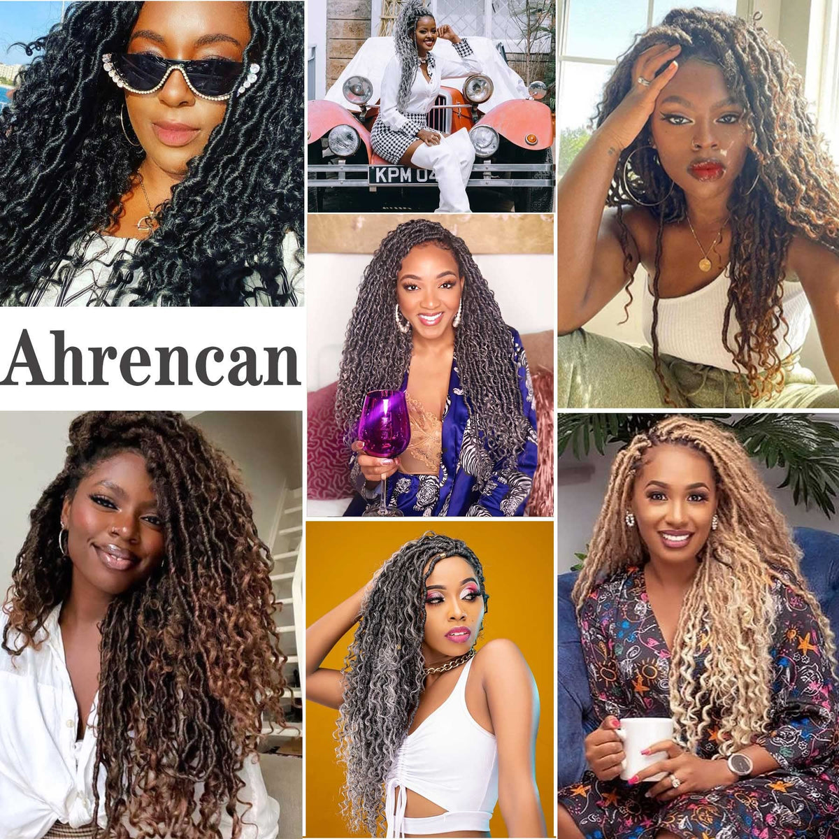 Ahrencan Goddess Faux Locs Crochet Hair