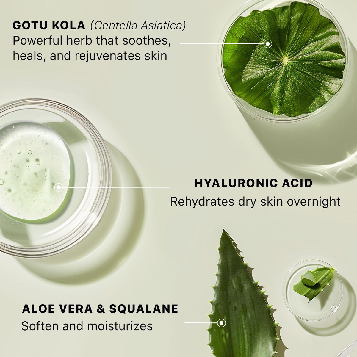Hyaluronic Acid Face Moisturizer with Glycerin & Vitamin E, Unscented, 1.58 oz