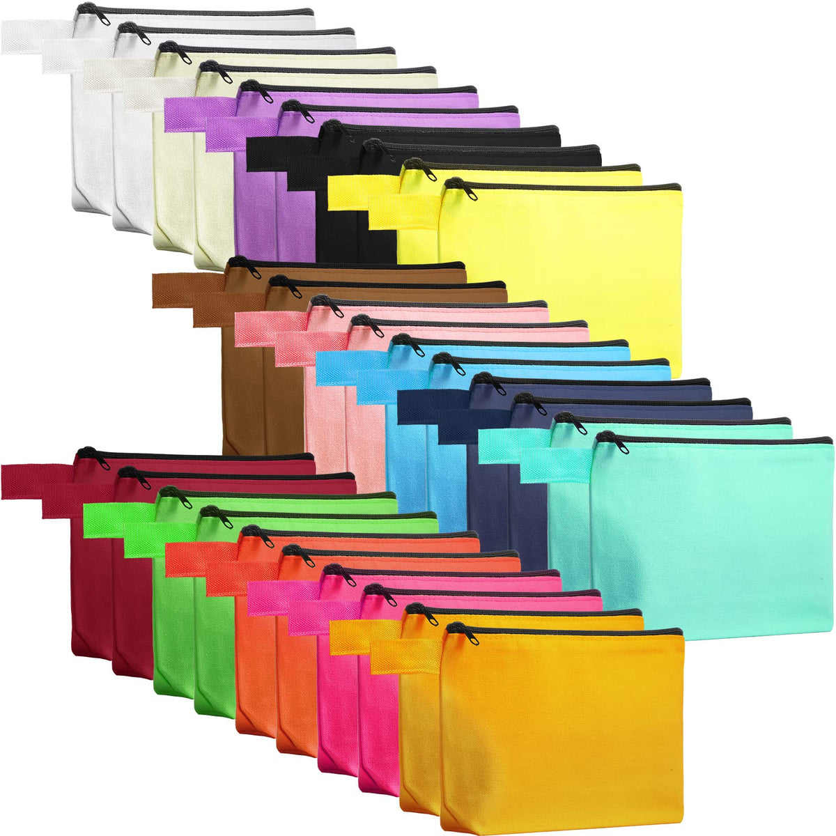 Saintrygo Canvas Makeup Bags, Blank DIY Zipper Pouches