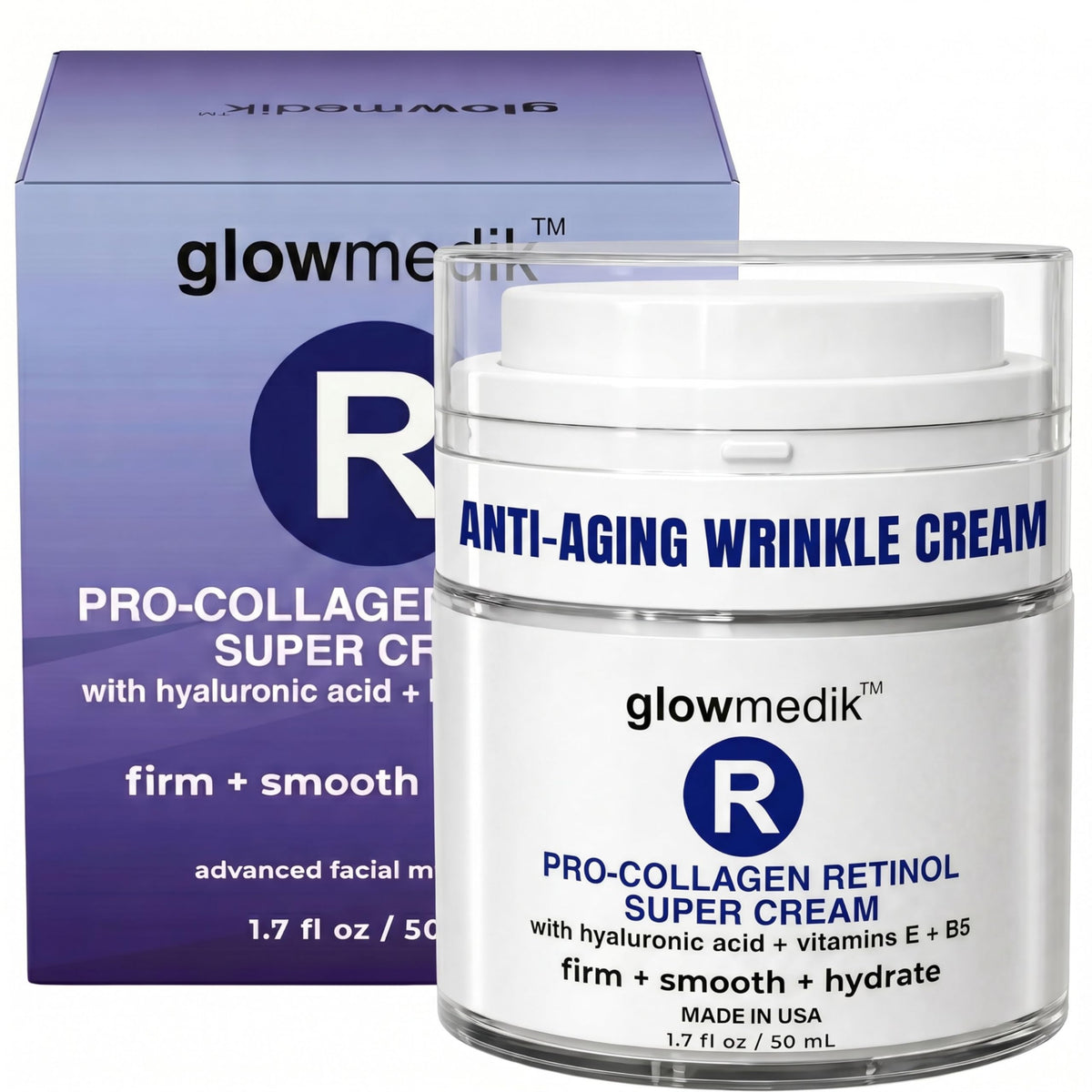 Glowmedik Pro-Collagen Retinol Face Cream with Hyaluronic Acid