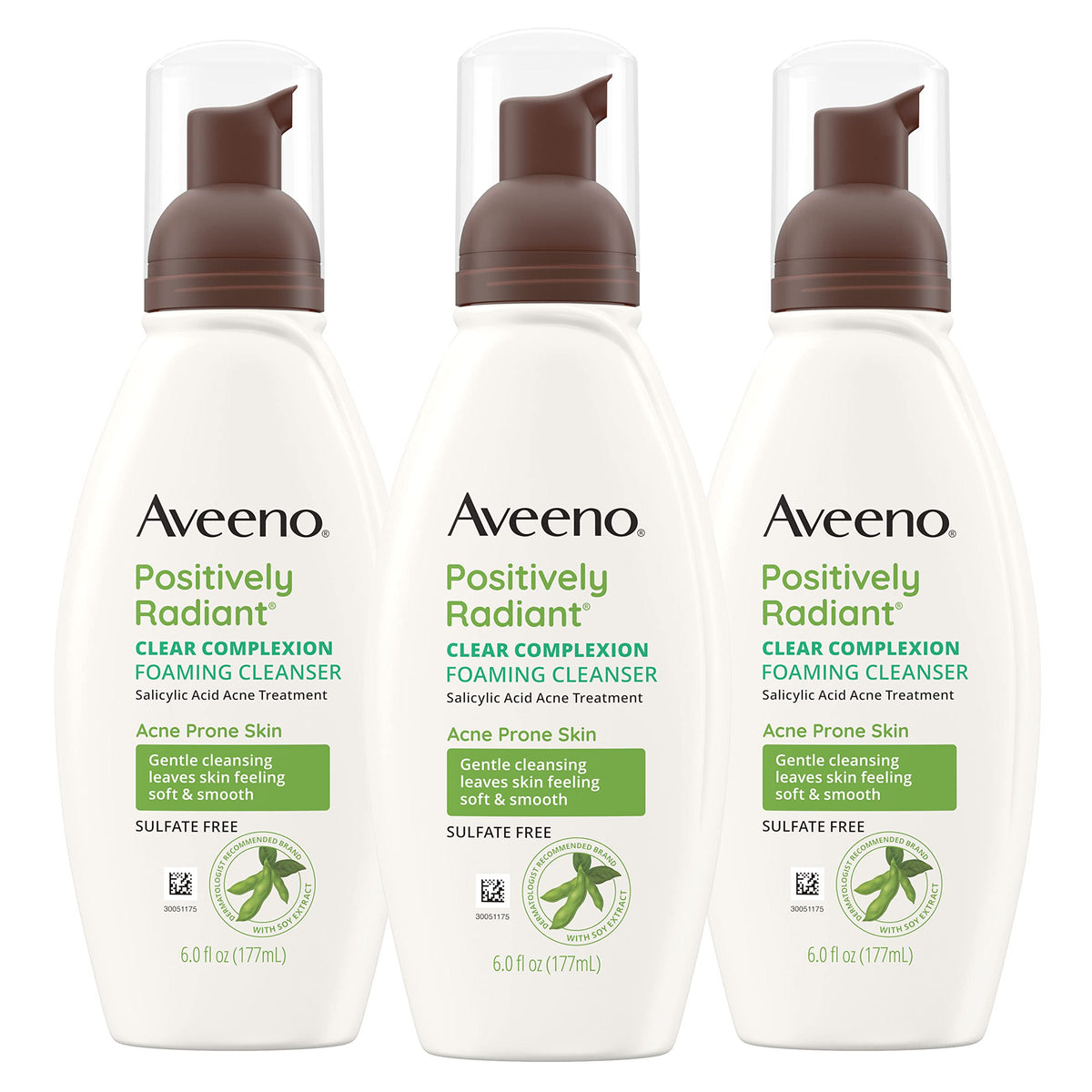 Aveeno Unscented Clear Complexion Foaming Facial Cleanser with Salicylic Acid