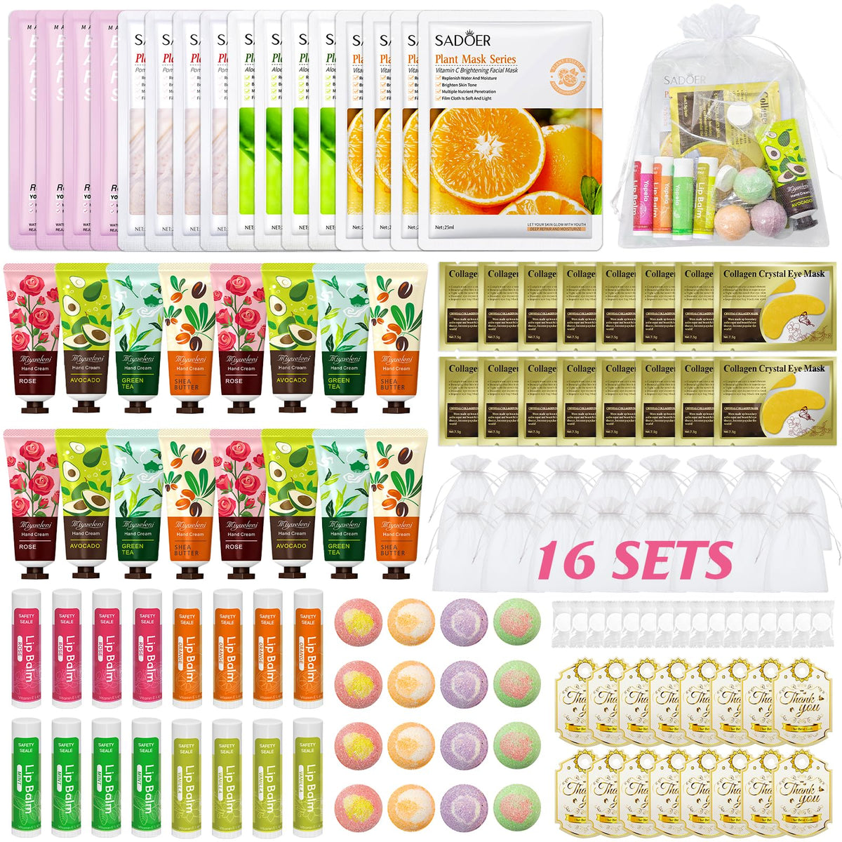 128-Piece Spa Party Supplies Kit for Girls