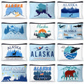 Reginary Destination-Themed Canvas Zipper Makeup and Souvenir Bag