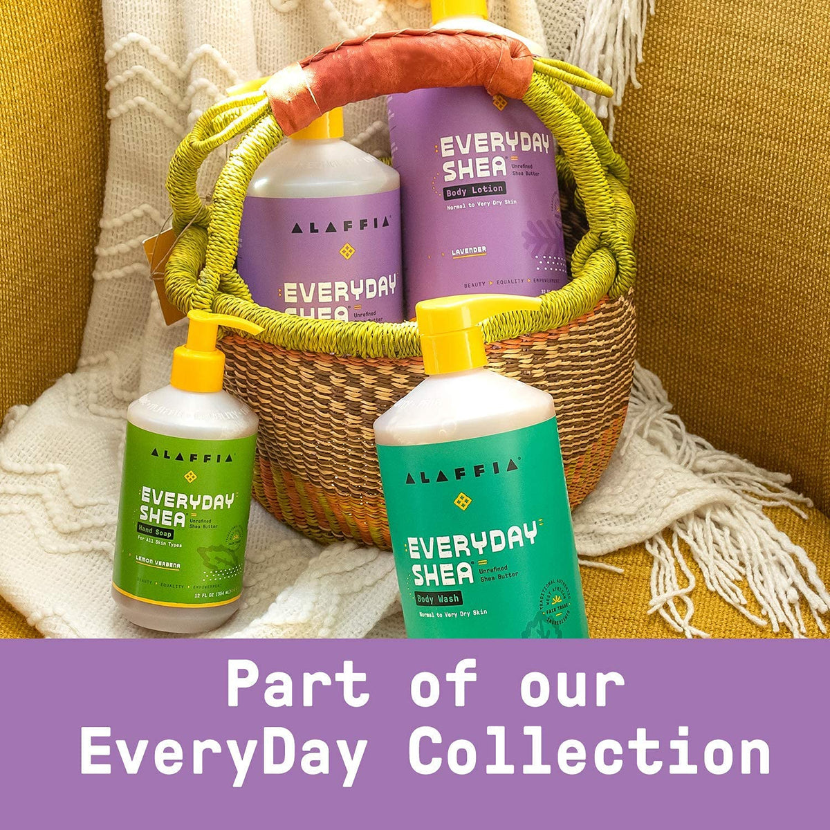 Alaffia EveryDay Shea Lavender Sulfate-Free Shampoo and Conditioner Set
