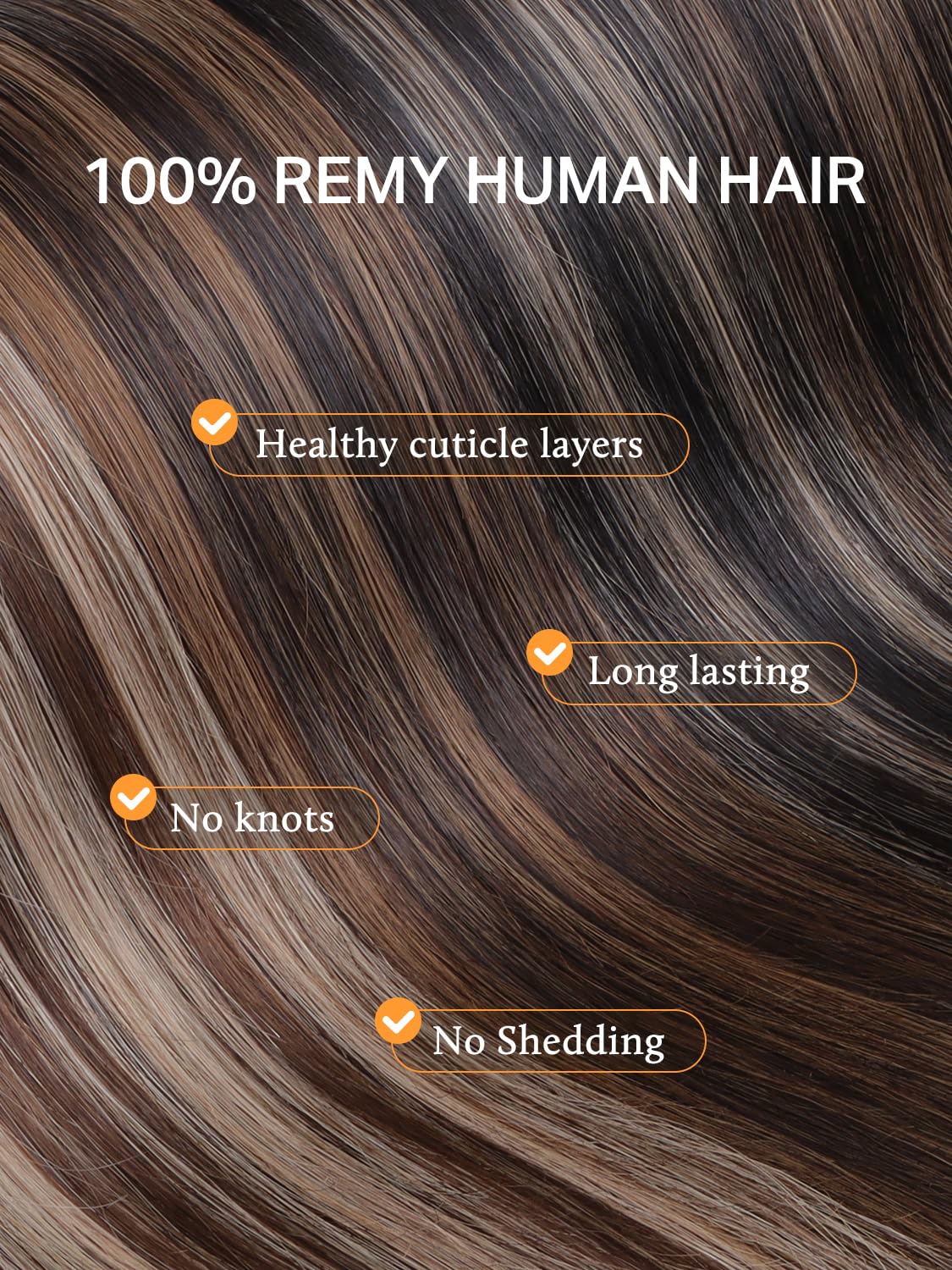 DOORES Remy Human Hair Invisible Tape-In Weft Extensions