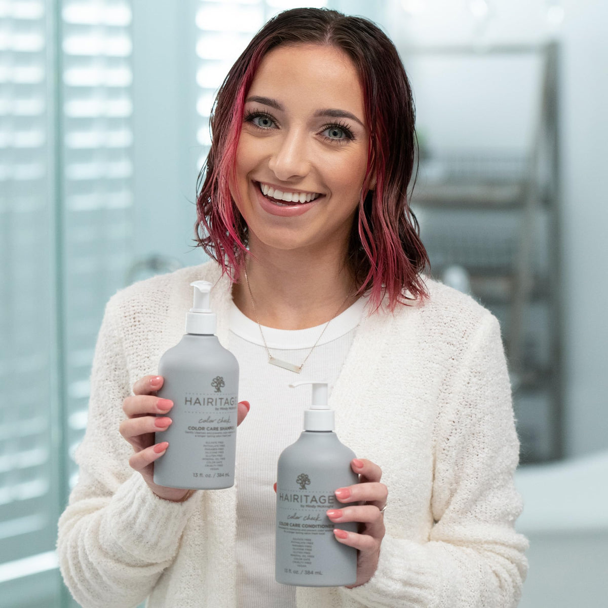 Hairitage Color Check Moisturizing Shampoo and Conditioner Set for Color-Treated Hair