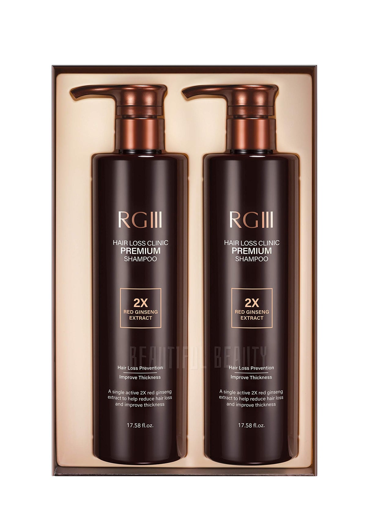 RG3 RGIII Premium Hair Loss Shampoo Two Bottle Set