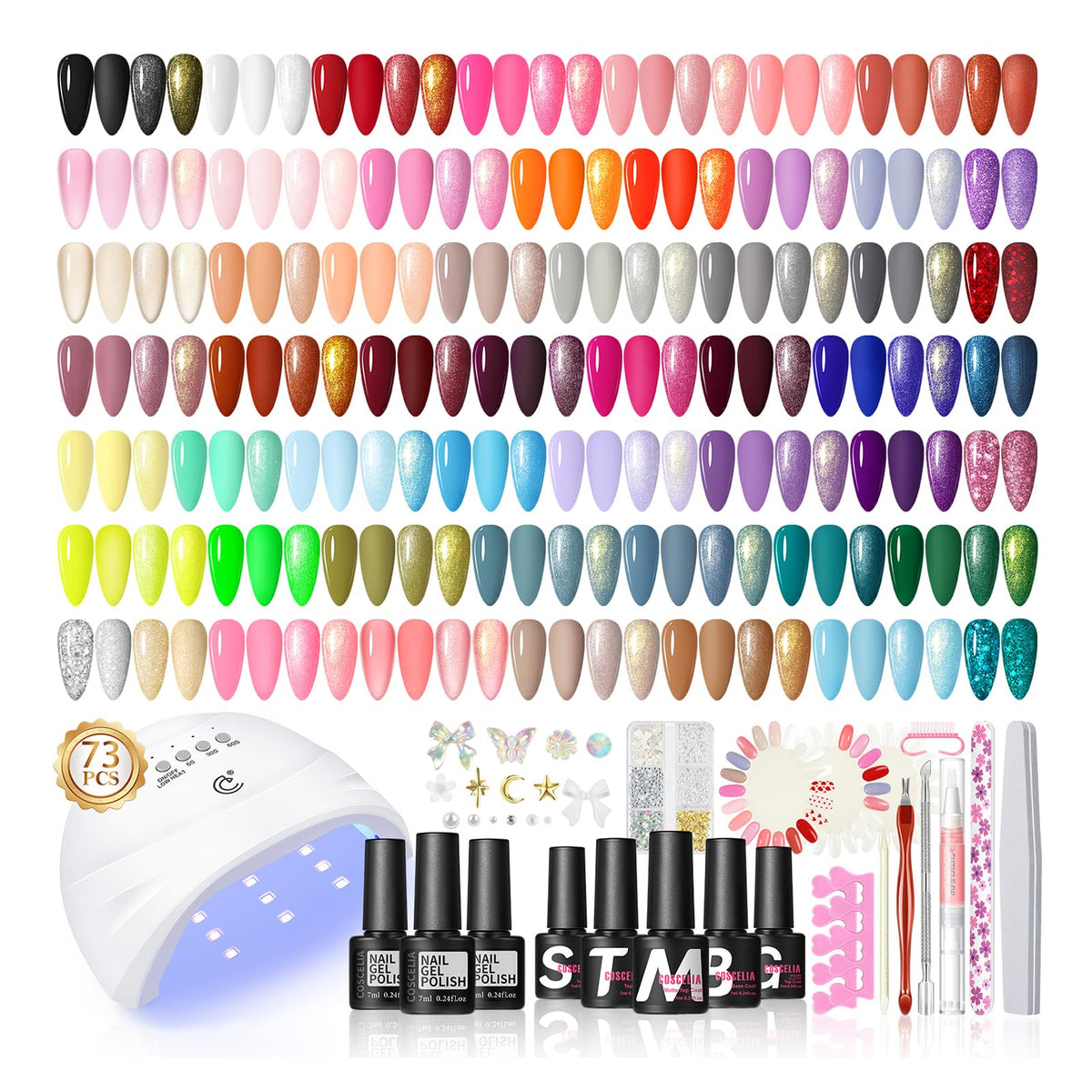 COSCELIA Gel Nail Polish Kit Multi-Color Manicure Set