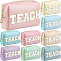Chunful 9 Pcs PU Leather Makeup Bags Cosmetic Pouches