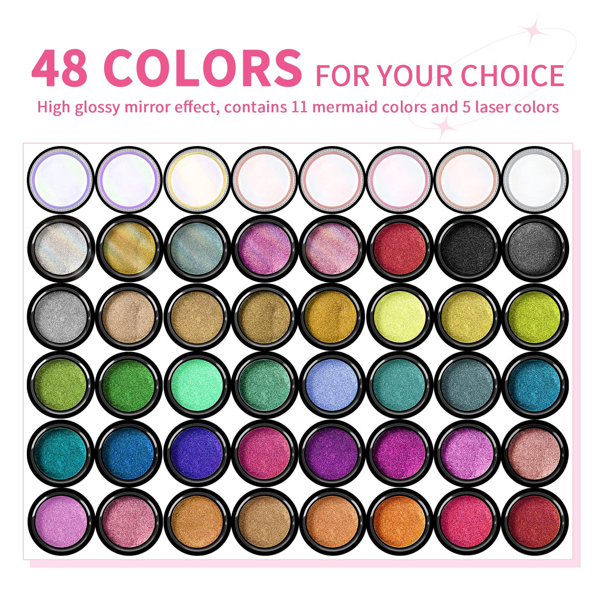 Saviland Chrome Nail Powder for Gel Nail Art
