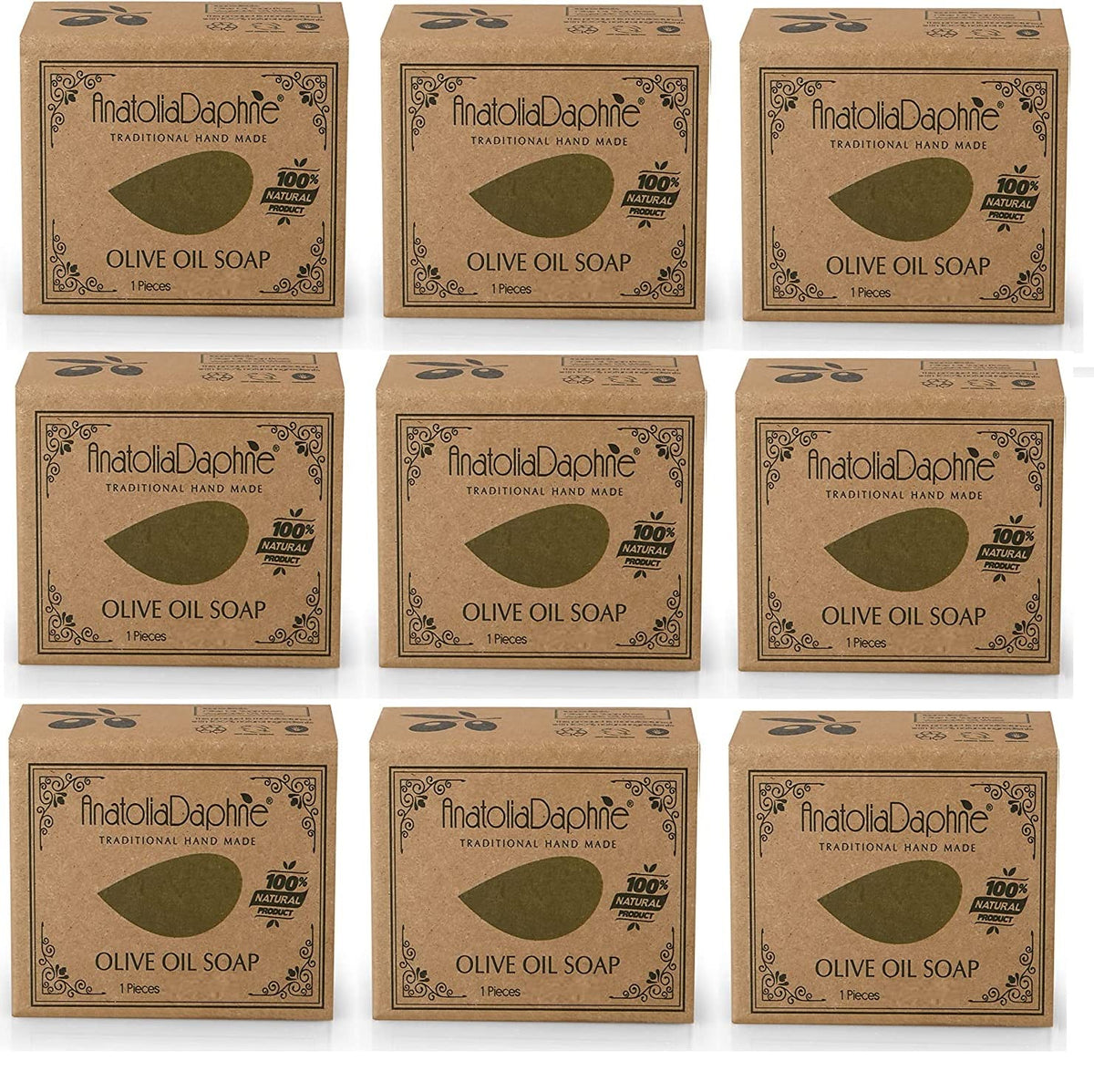 Handmade Natural Olive Oil Soap Bar, Vegan and Unscented
