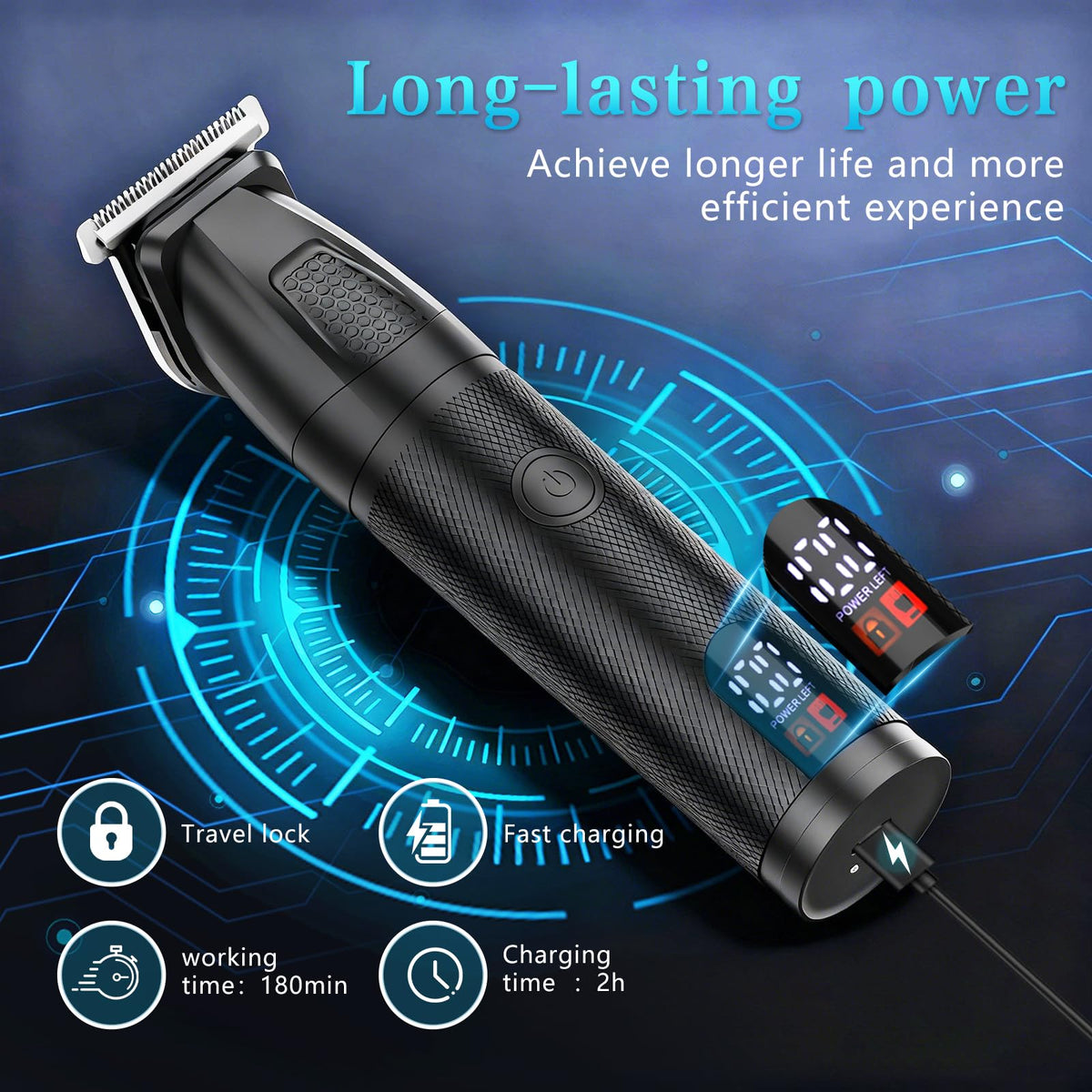 Bomxin 6-in-1 Men's Beard, Hair and Body Grooming Trimmer Kit