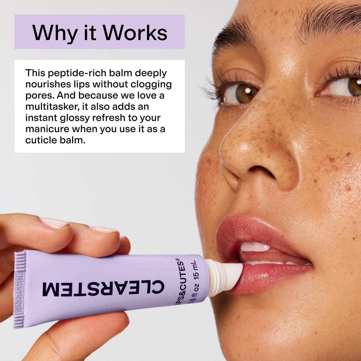 CLEARSTEM LIPS&CUTES Hydrating Lip Balm & Cuticle Care
