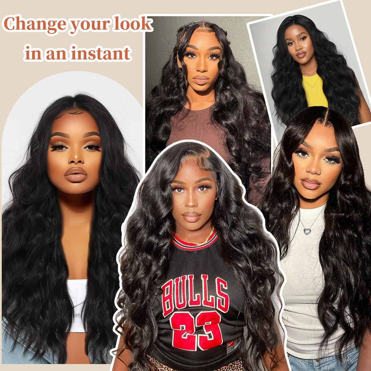 Synthetic Lace Front Wig 13x4 HD Lace Pre-Plucked 26 Inch Wavy