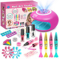 Kids 8-Count Nail Art Pen and Nail Polish Set with Stickers & Gems