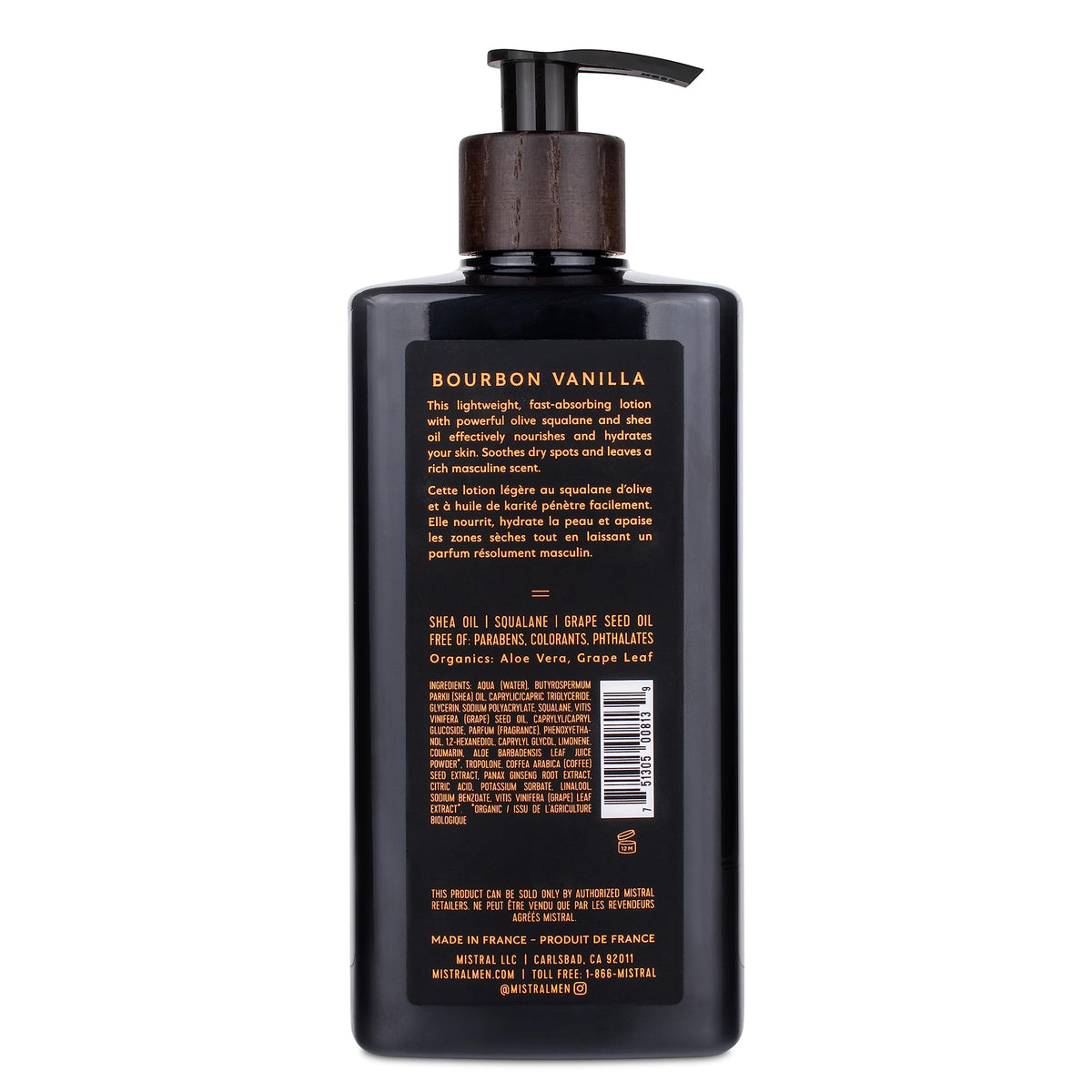 Mistral Men's Moisture-Rich Body Lotion with Shea Oil & Squalane