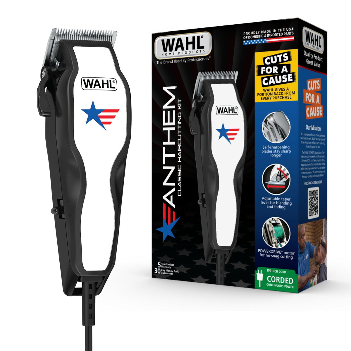 Wahl Anthem Classic Corded Hair Clipper Kit with Adjustable Taper Lever