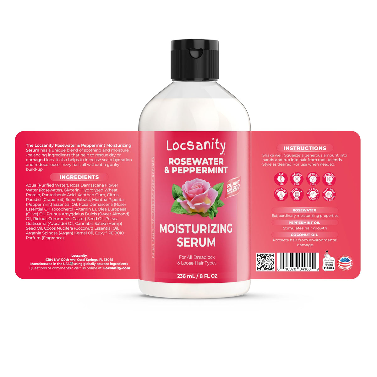 Locsanity Rosewater Peppermint Loc Care Bundle, 4-Piece Kit