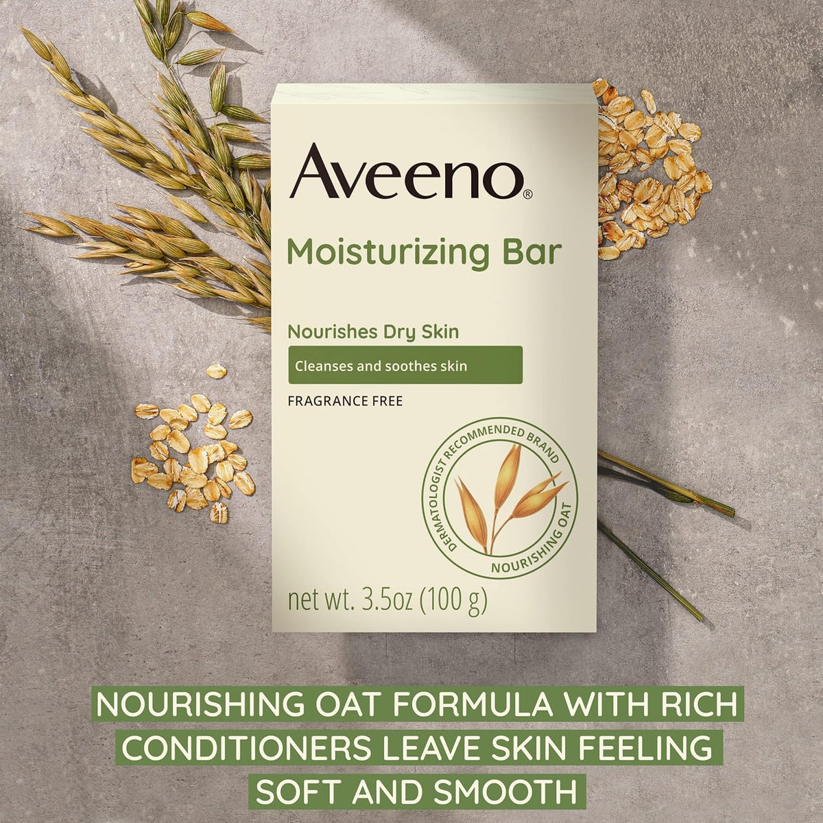 AVEENO Moisturizing Bar with Colloidal Oatmeal for Dry Skin
