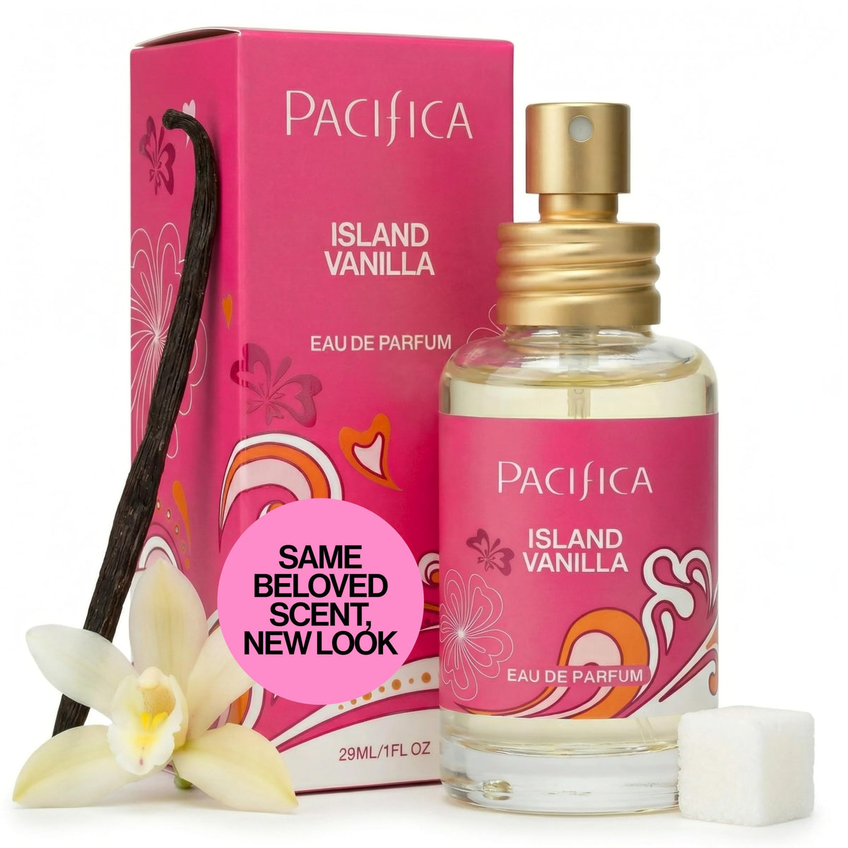 Pacifica Island Vanilla Eau de Parfum – Warm Tahitian Vanilla Fragrance