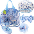 Shower Accessories Set with Toiletry Bag, Cap, Headband, Sponge and Brush