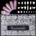 Yzzseven Flatback Glass Rhinestone Crystals for Nail Art and DIY Crafts