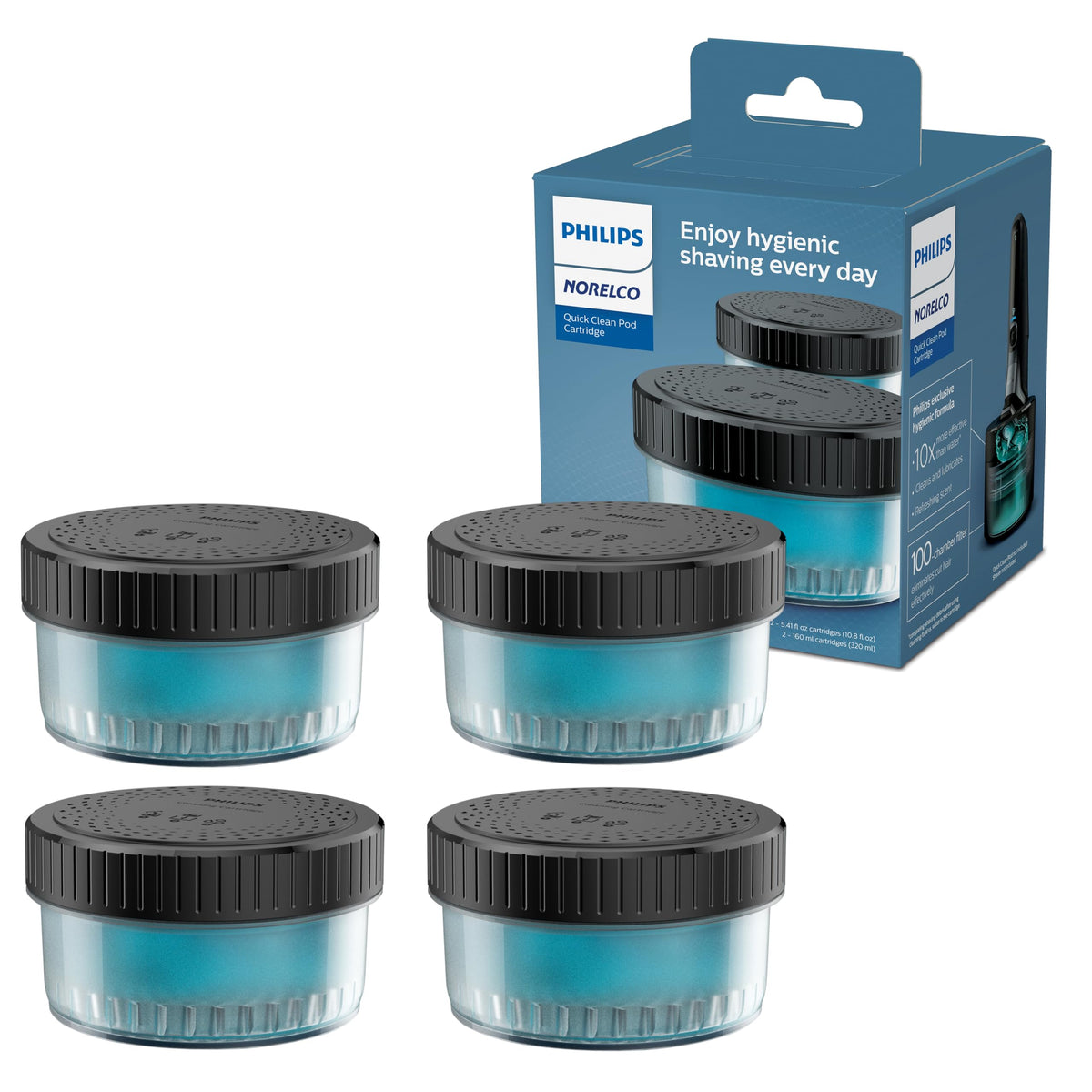 Philips Norelco Quick Clean Pod Shaver Cleaning Cartridges