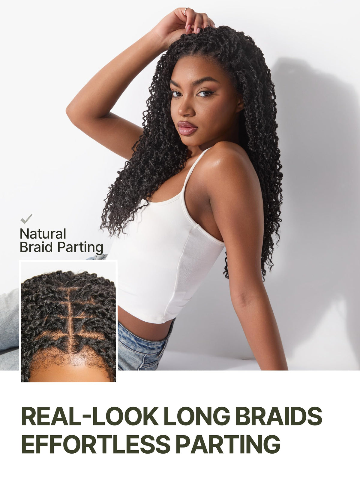 Frodio 24 Inch Boho Twist Curly Synthetic Wig with 13x6 HD Lace