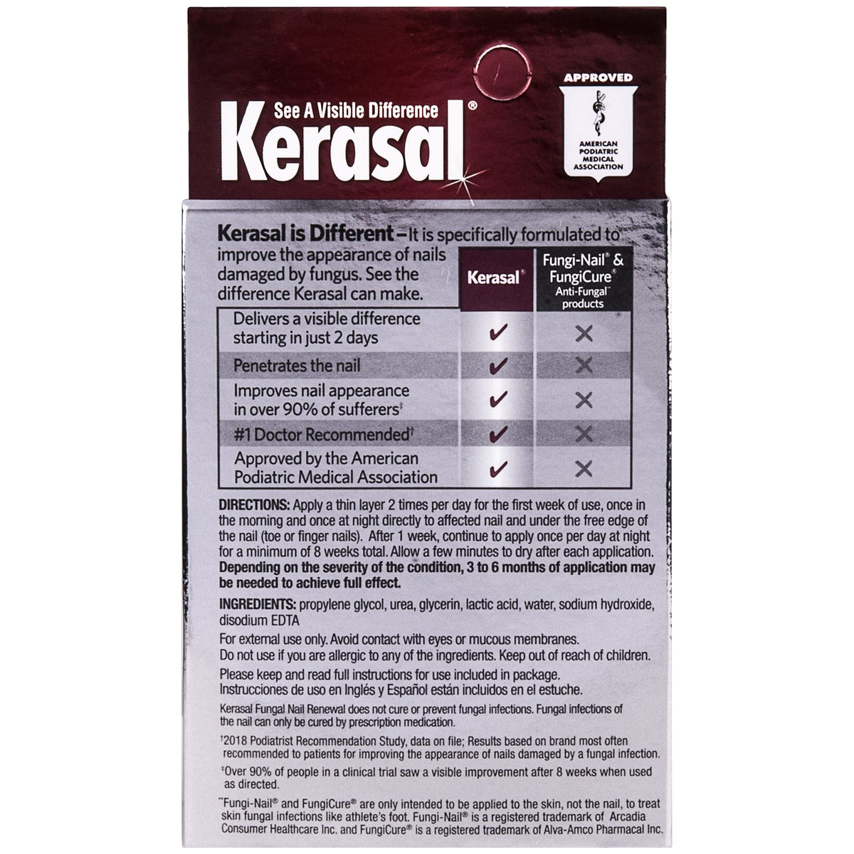 Kerasal Nail Fungal Nail Renewal Treatment, 0.33 Fl Oz, Pack of 2