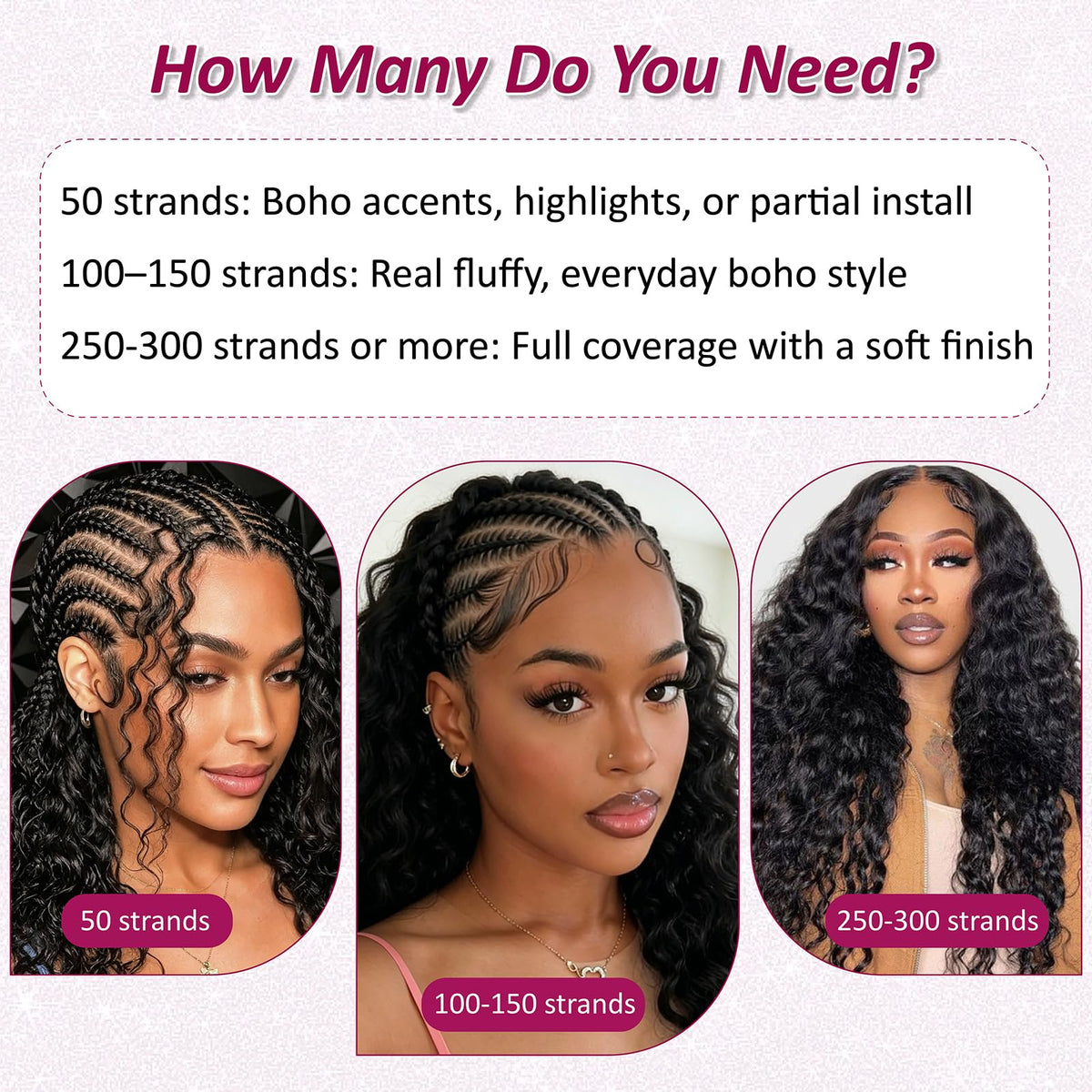 100% Human Hair Crochet Extensions