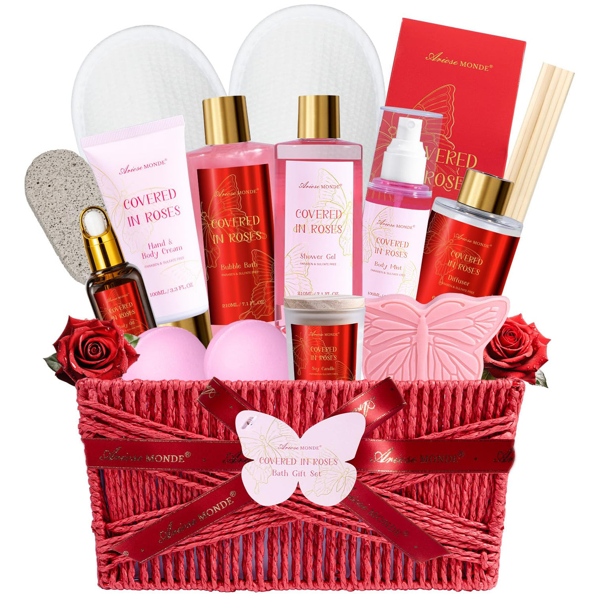 15-Piece Scented Bath & Body Gift Set with Shea Butter and Vitamin E