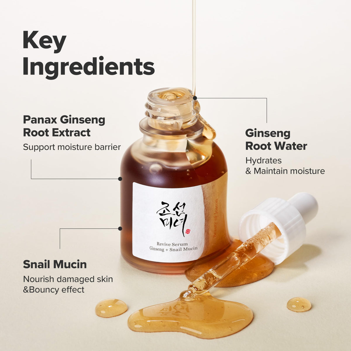 Beauty of Joseon Revive Snail Mucin Ginseng Peptide Facial Serum