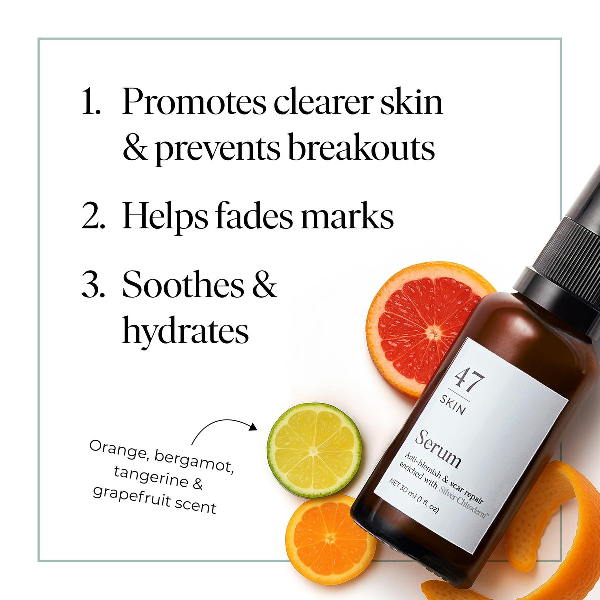47 Skin Hydrating Face Serum with Silver Chitoderm, 30ml