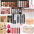 SHELAKIN All-in-One Makeup Kit with Eyeshadow, Lip Color and Brushes