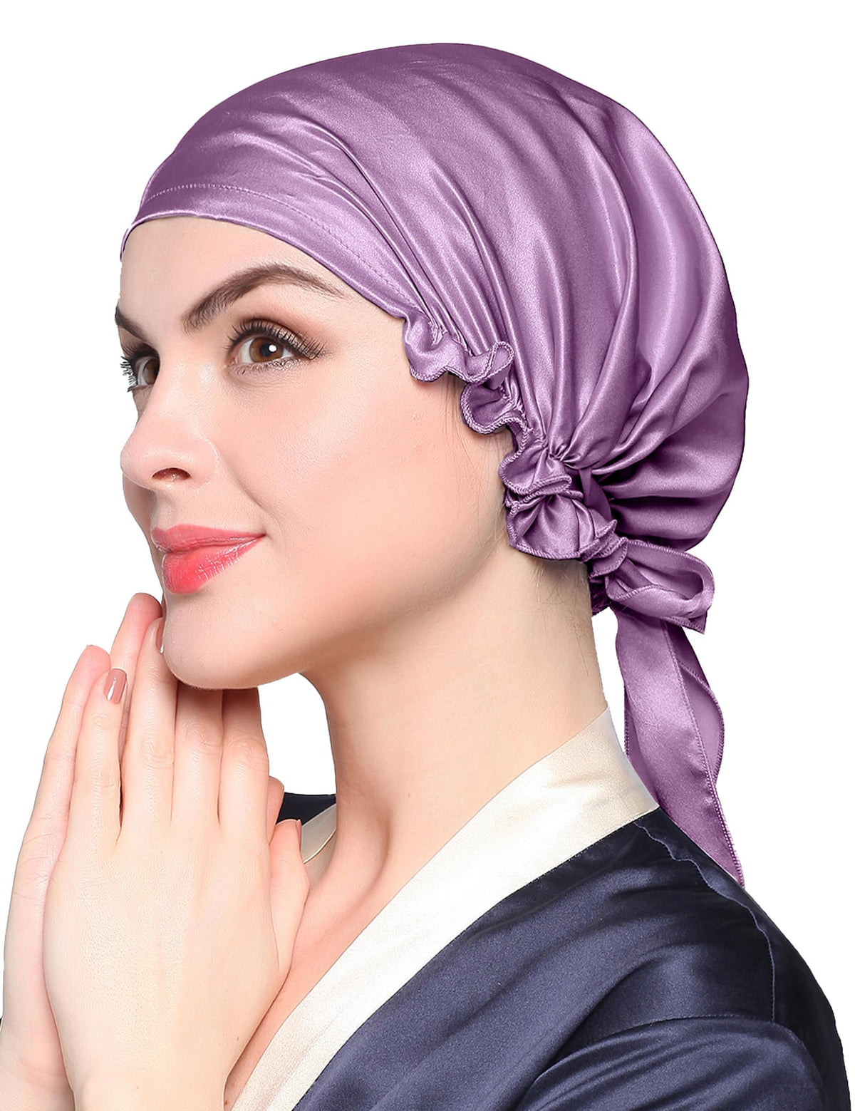 LilySilk 100% Mulberry Silk Sleep Bonnet, Adjustable Hair Cap