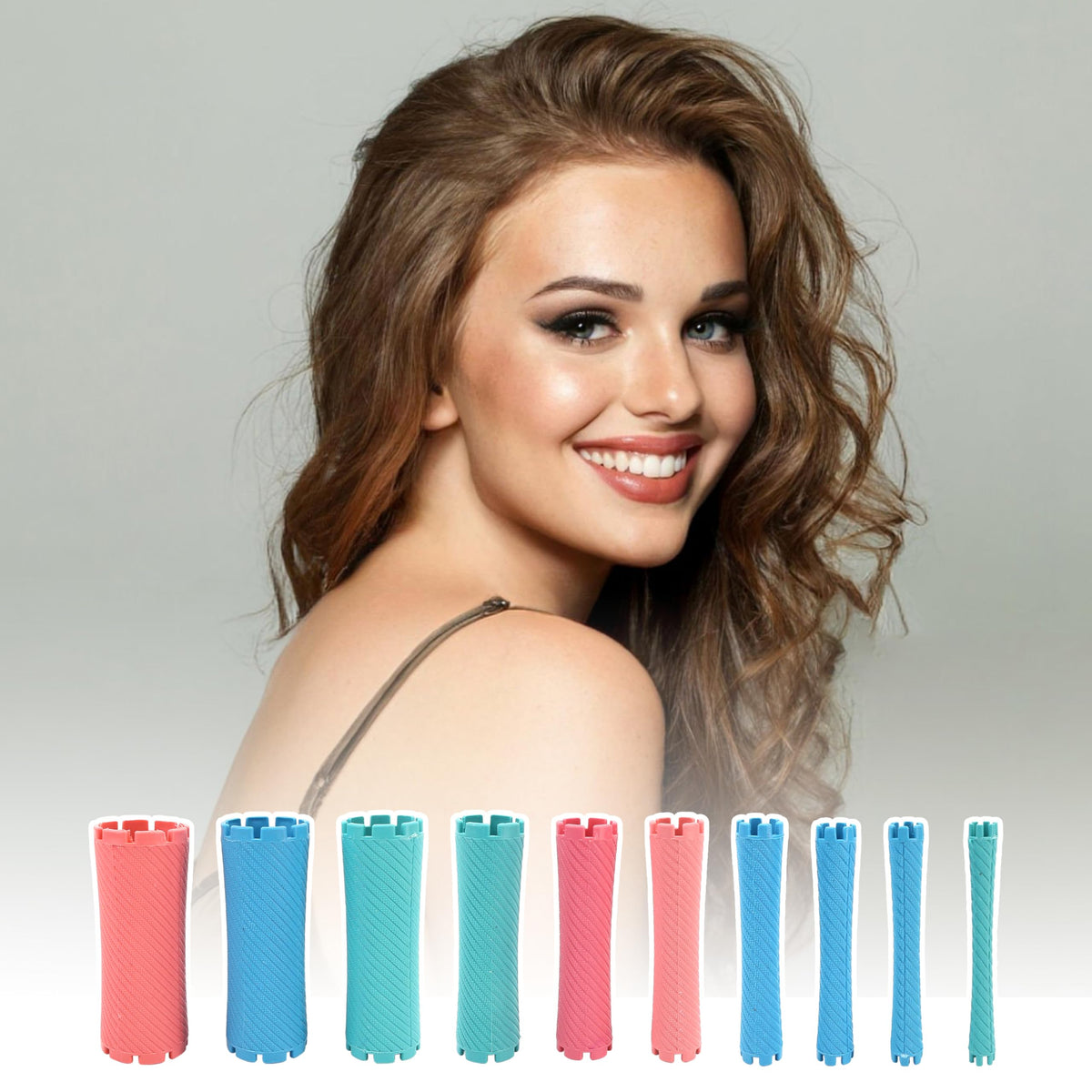 100-Piece Perm Rod Set for Wet or Dry Hair, Multiple Sizes