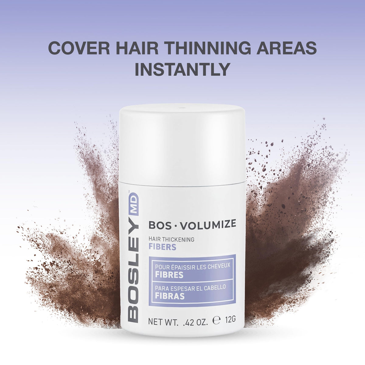BosleyMD BosVolumize Hair Thickening Fibers – Keratin Formula for Thinning Hair