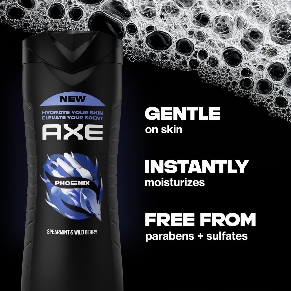 AXE Phoenix Men's Body Care Set with Body Wash, Antiperspirant Stick & Body Spray