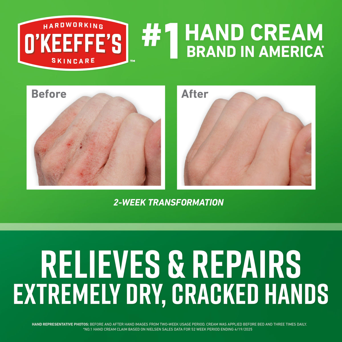 O'Keeffe's Working Hands Unscented Hand Cream for Extremely Dry Skin
